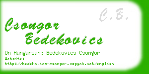 csongor bedekovics business card